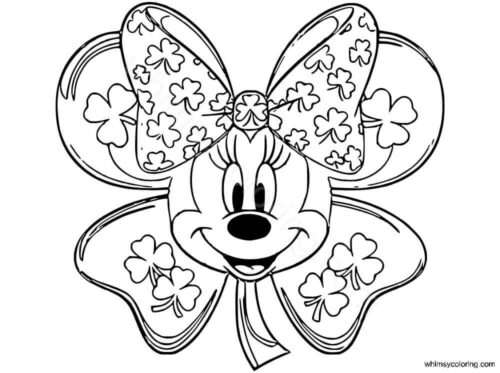 Minnie Mouse St Patrick's Day coloring page