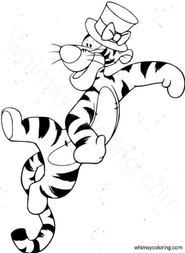 Tigger St Patrick's Day coloring page