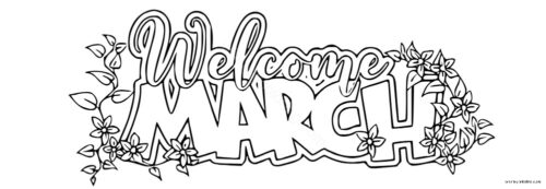 Welcome March coloring page Welcome March coloring page