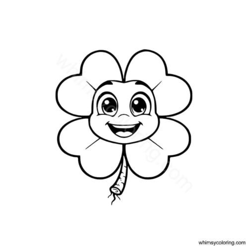 4 leaf clover coloring page 4 leaf clover coloring page