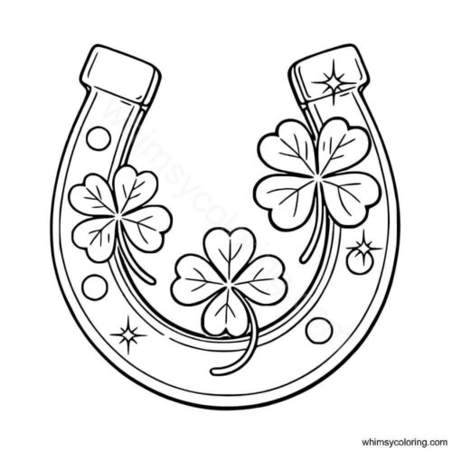 4 leaf clover colouring page 4 leaf clover colouring page