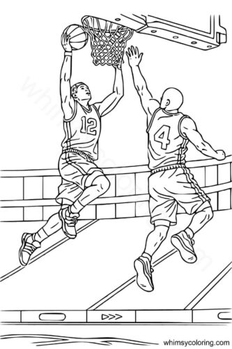Basketball players in action Basketball players in action