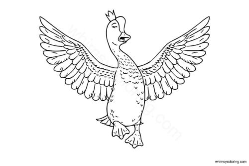 Bird King from Hoppers film coloring page