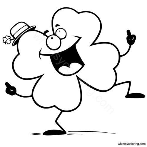 Four leaf clover coloring pages Four leaf clover coloring pages