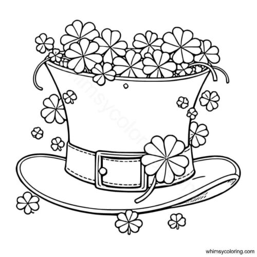 Four leaf clovers coloring pages Four leaf clovers coloring pages