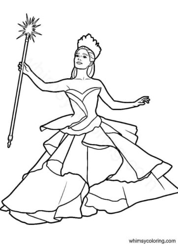 Glinda from Wicked movie coloring page