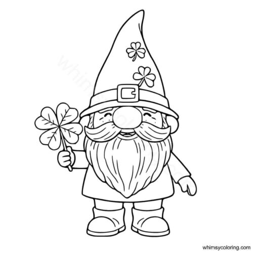 Gnome with a four leaf clover Gnome with a four leaf clover