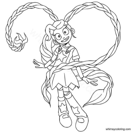 Lily Lovebraids coloring page Poppy Playtime chapter 5 Lily Lovebraids coloring page Poppy Playtime chapter 5