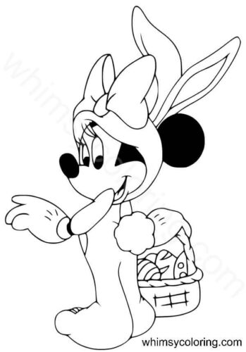 Minnie Mouse dressed as a bunny
