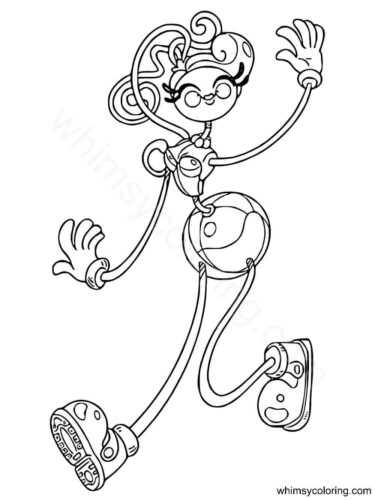 Mommy Long Legs from Poppy Playtime coloring page printable Mommy Long Legs from Poppy Playtime coloring page printable