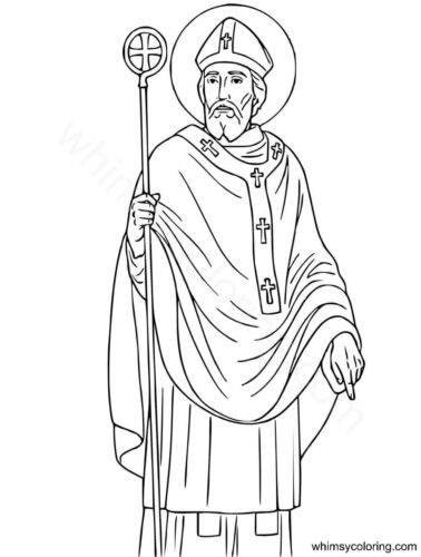 Saint Patrick coloring page
