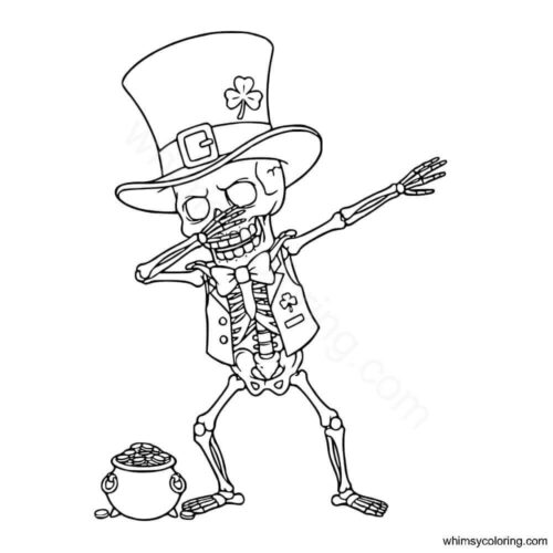 Skeleton's St Patty's Day celebration