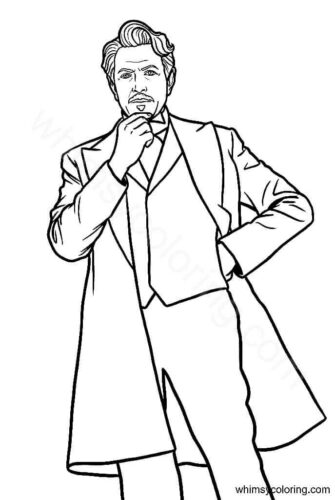The Wizard from the Wicked movie coloring picture