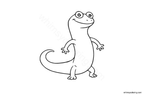 Tom Lizard from Hoppers colouring page