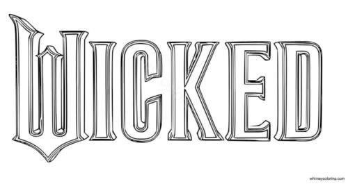 Wicked logo coloring page printable