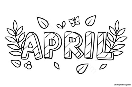 April coloring pages for preschoolers April coloring pages for preschoolers
