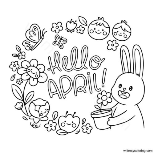 April coloring pages to print April coloring pages to print