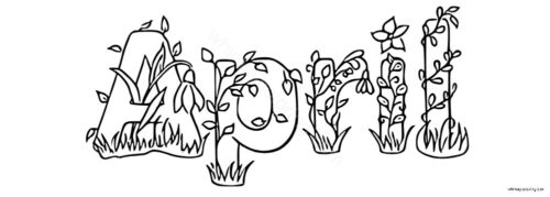 April month coloring pages printable April month coloring pages printable