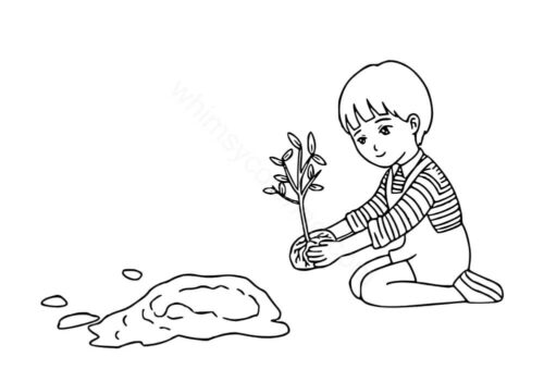 Arbor Day coloring in Arbor Day coloring in