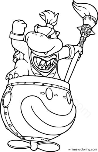 Bowser junior coloring page Bowser junior coloring page