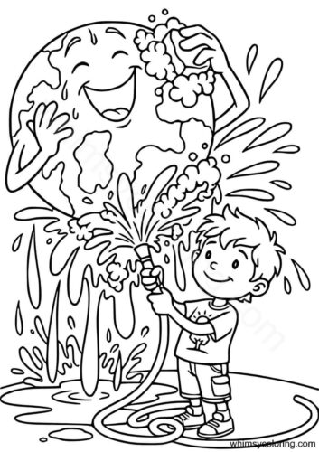 Clean the Earth coloring page Clean the Earth coloring page