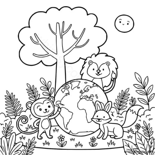 Coloring pages of Earth Day Coloring pages of Earth Day