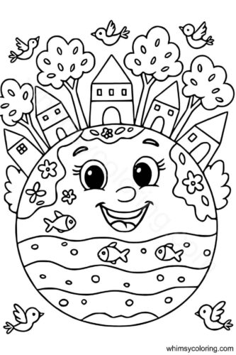 Cute Earth Day coloring pages Cute Earth Day coloring pages