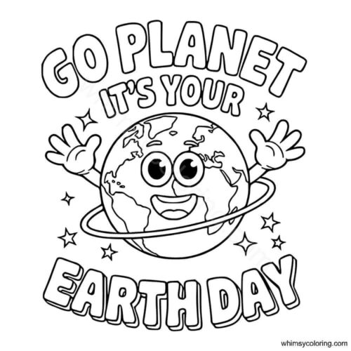 Earth Day celebration coloring printable Earth Day celebration coloring printable