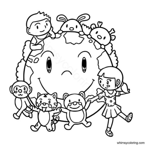Earth Day coloring in Earth Day coloring in