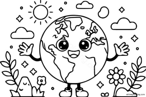 Earth coloring pages printable Earth coloring pages printable