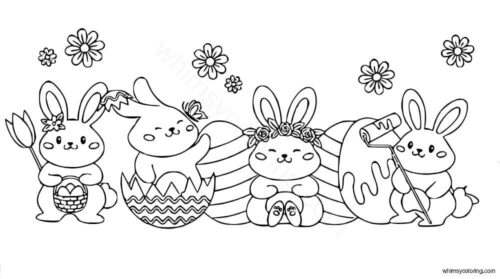 Easter Bunnies coloring pages Easter Bunnies coloring pages