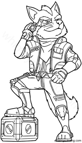 Fox McCloud coloring pages Mario Galaxy movie Fox McCloud coloring pages Mario Galaxy movie
