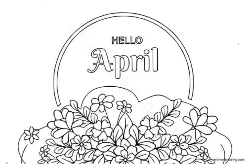 Free April coloring pages PDF Free April coloring pages PDF