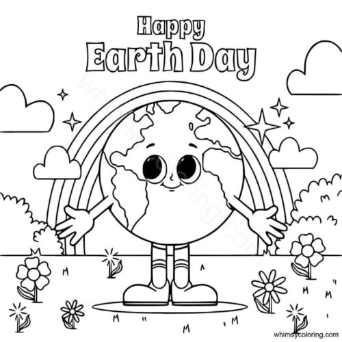 Happy Earth Day coloring printable Happy Earth Day coloring printable