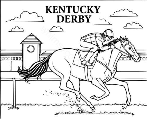 Kentucky Derby coloring page Kentucky Derby coloring page