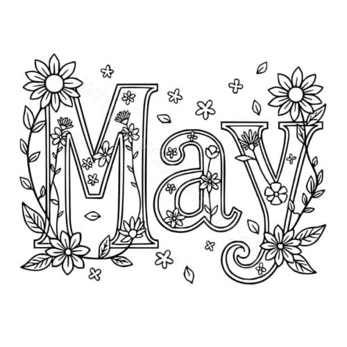 May coloring pages PDF May coloring pages PDF