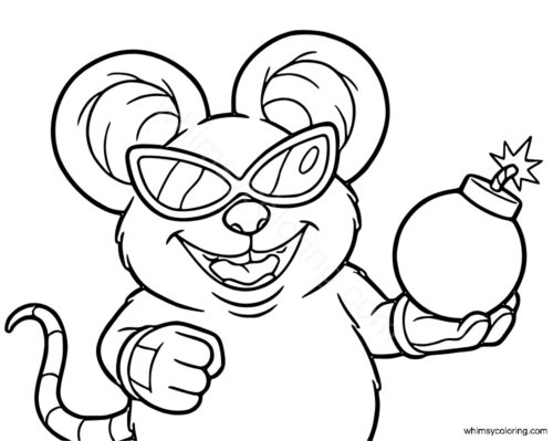 Mouser coloring page Super Mario Galaxy Mouser coloring page Super Mario Galaxy