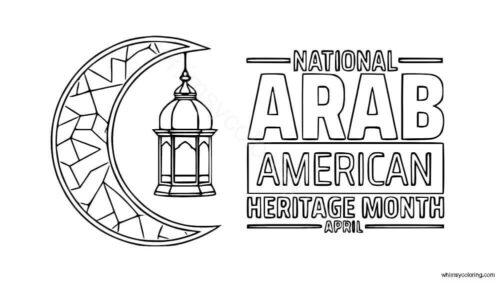 National Arab American Heritage Month coloring page National Arab American Heritage Month coloring page