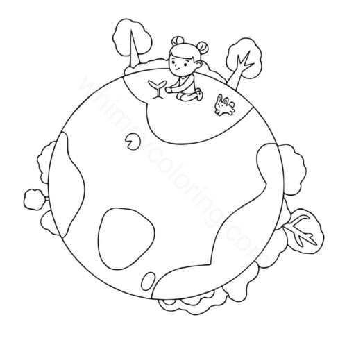 Plant a tree coloring page Plant a tree coloring page