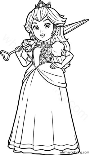 Princess Peach coloring pages Super Mario Galaxy Princess Peach coloring pages Super Mario Galaxy