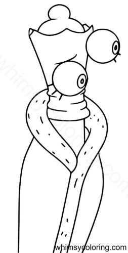 Queenie from The Amazing Digital Circus coloring pages PDF Queenie from The Amazing Digital Circus coloring pages PDF