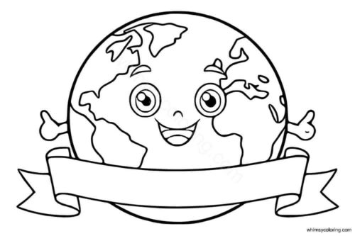 Simple Earth Day coloring pages Simple Earth Day coloring pages