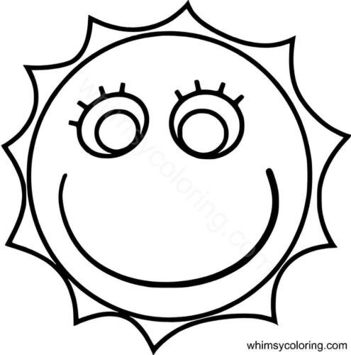 Sun from The Amazing Digital Circus coloring picture to print Sun from The Amazing Digital Circus coloring picture to print