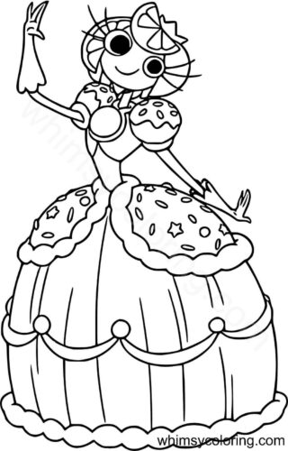 The Amazing Digital Circus coloring sheet Princess Loolilalu The Amazing Digital Circus coloring sheet Princess Loolilalu
