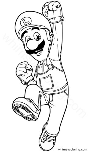 The Super Mario Galaxy Movie coloring page Luigi The Super Mario Galaxy Movie coloring page Luigi