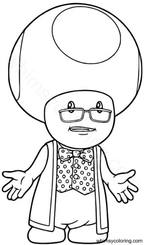 Toad General coloring picture Super Mario Galaxy Toad General coloring picture Super Mario Galaxy