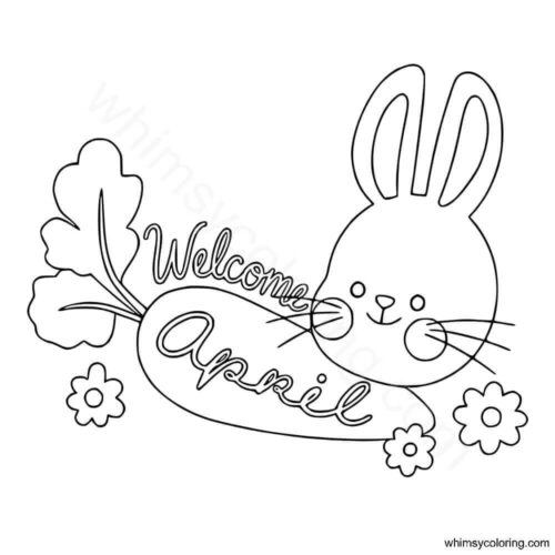 Welcome April coloring pages Welcome April coloring pages