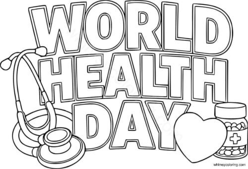 World Health Day coloring page World Health Day coloring page
