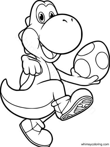 Yoshi Super Mario Movie coloring page PDF Yoshi Super Mario Movie coloring page PDF