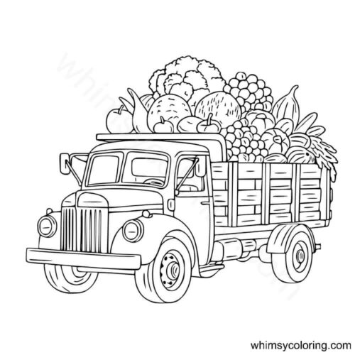 A truck with fresh produce